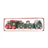 A miniature wooden Christmas train set displayed in a red box. Náhled obrázku produktu