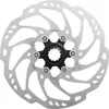 A close-up studio shot of a bicycle brake disc rotor. Produktbild-Vorschau