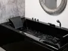 BELIANI Whirlwanne Schwarz mit Massagefunktion Rechtsseitig Produktbild-Vorschau 4