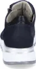 The back view of a blue sneaker with a white and silver sole. Náhľad obrázku produktu