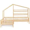 L-Baumhausbett aus Massivholz mit Schubladen und Regalen – Produktbild-Vorschau 13