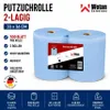 2x Putztuchrolle 2-lagig blau 33x36cm Putzrolle 1000 Blatt Produktbild-Vorschau 1