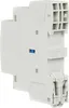 A side view of a white electrical relay module with a small blue switch. Produktbild-Vorschau