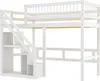 Merax Etagenbett 90x200cm mit Treppe und Stauraum, Hochbett Produktbild-Vorschau 6