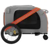 vidaXL Fahrradanhänger Hunde Orange und Grau Oxford-Gewebe Produktbild-Vorschau 6