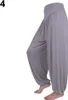 Damen lange Hosen Bauchtanz Boho Sports Wide Hose Hellgrau Produktbild-Vorschau 1