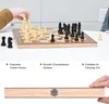 3-in-1 Brettspiel Schachspiel aus Holz – Schach, Dame & Produktbild-Vorschau 4