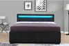 Łóżko LED z 4 szufladami "Nico" - 140 x 190 cm - Czarny Podgląd zdjęcia produktu 4