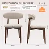 Lot de 4 Chaises, robustes et élégantes, style nordique Voir les images du produit 3