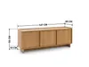 TV-Lowboard SUNA 147 cm Fernsehtisch Karamell Eiche 3 Türen Produktbild-Vorschau 4