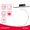 SHARP KD-NHA8S6PWE-DE Wärmepumpentrockner 8 kg, Produktbild-Vorschau 2