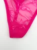 Damen String Tanga transparent Spitze Mesh florales Muster Produktbild-Vorschau 5
