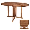 Gartentisch aus Eukalyptus Holz klappbar 120 x 70 cm - oval Produktbild-Vorschau 1