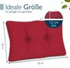 Coussin Beautissu Lounge Outdoor Rouge XLuna, 60 x 40 cm Voir les images du produit 3
