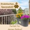 4x Geländerkasten Balkon mit Wasserspeicher Blumentopf Zaun Produktbild-Vorschau 6