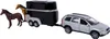 Volvo XC-90 kovové auto s prívesom pre kone 13cm Náhľad obrázku produktu 3