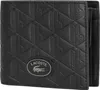 LACOSTE Cuir porte-monnaie Monogramm Billfold Coin Noir Voir les images du produit 12