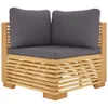 Garten-Ecksofas mit Kissen 2 Stk. Massivholz Teak Produktbild-Vorschau 3