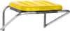 A yellow and gray wall-mounted waste separator holder for 120L bags, shown against a white background. Voir les images du produit