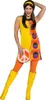 70er Jahre Kostüm Retro Disco Kleid für Damen Gr. 36-44 Kleid gelb Flower Power Hippie Fasching Karneval Mottoparty Paarkostüm Produktbild-Vorschau
