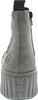 The back view of a gray Chelsea boot with a thick platform sole. Produktbild-Vorschau