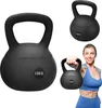 A collage of images showing a black kettlebell from different angles, including a woman holding one. Náhľad obrázku produktu