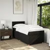 vidaXL Boxspringbett mit Matratze Schwarz 90x200 cm Stoff Produktbild-Vorschau 3