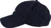 A side view of a dark blue baseball cap. Produktbild-Vorschau