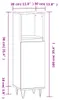 vidaXL Badschrank Schwarz 30x30x100 cm Holzwerkstoff Produktbild-Vorschau 8