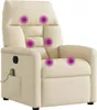 vidaXL Massagesessel Creme Stoff Produktbild-Vorschau 6
