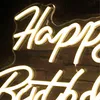 Insegna LED Relaxdays, "Happy Birthday", decorazione Anteprima dell’immagine prodotto 5