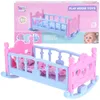 2-in-1 Puppenwiege mit Kissen und Decke Puppenzubehör Produktbild-Vorschau 1