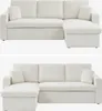 sweeek - Ecksofa mit Schlaffunktion, Cord-Bezug, breit Produktbild-Vorschau 3