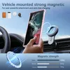 A hand holding a pink phone case with a phone inside, attached to a car mount on a car's air vent. The background shows the sky and clouds. Produktbild-Vorschau