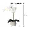 Bílá umělá orchidej v květináči, výška 53 cm Náhled obrázku produktu 3