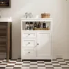 Mobile da bagno bianco con cassetti, da appoggio, per bagno Anteprima dell’immagine prodotto 3