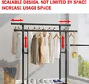 Kleiderständer, Garderobenständer, Kleiderstange, 90-155cm Produktbild-Vorschau 3