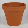 A plain terracotta pot on a light gray background. Produktbild-Vorschau