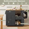 UnboxG Mobile Kücheninsel mit Eichenholz-Arbeitsplatte – Produktbild-Vorschau 5