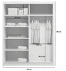 Kleiderschrank mit Spiegel FERNANDO, Breite 100 cm, Höhe Produktbild-Vorschau 2