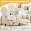 MODFU Canapé Droit Convertible - 2 Places Accoudoirs Voir les images du produit 7