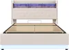 MODFU Lit Coffre Double 180x200 cm - Lit Capitonné en Tissu Voir les images du produit 8