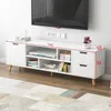 TV skrinka na televízor, biela komoda 140 cm Náhľad obrázku produktu 4