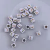 Perline a forma di lettera, 30 pezzi, 6x6 mm, bianche con Anteprima dell’immagine prodotto 1