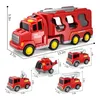 Feuerwehrautos Kleinkinderspielzeug für Alter 1-5, 5-in-1 Produktbild-Vorschau 3