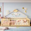 Merax Lit d'enfant 90x190 cm, Lit plat avec barre de Voir les images du produit 6