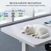 A white desk with a sleeping white cat on it, with graphics and text about noise levels. Anteprima dell’immagine prodotto