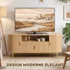 TV-Board 140 cm mit Steckdosen & USB, Lowboard für TVs bis Produktbild-Vorschau 6