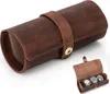 Leder-Uhren-Reiseetui (3 Uhren) – Rundes Design mit Produktbild-Vorschau 1