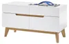 Garderobe Sitzbank Schrank Flur weiß matt MDF Asteiche Produktbild-Vorschau 1
